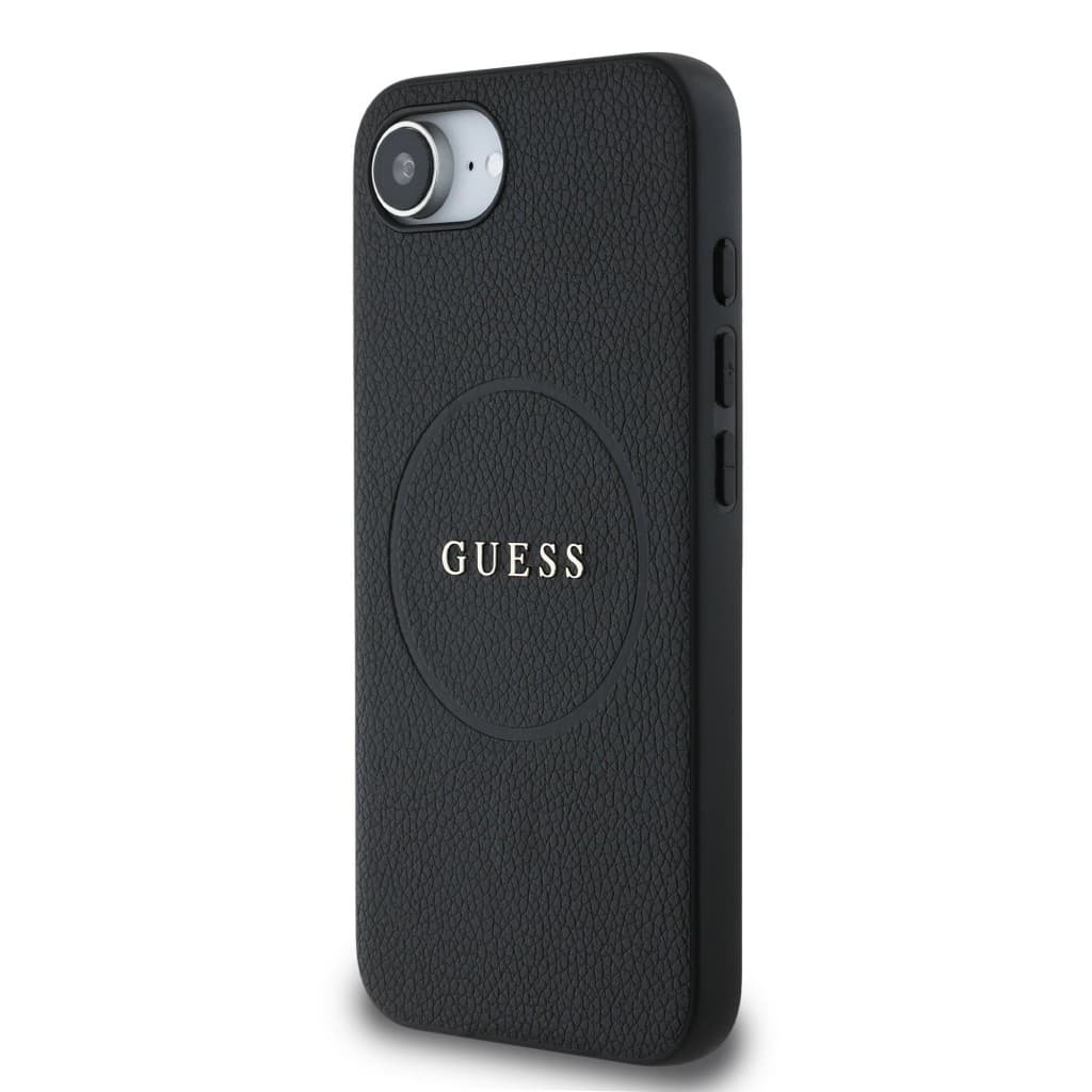 Zadní kryt Guess PU Grained Classic Logo MagSafe pro iPhone 16e Black - náhled 2