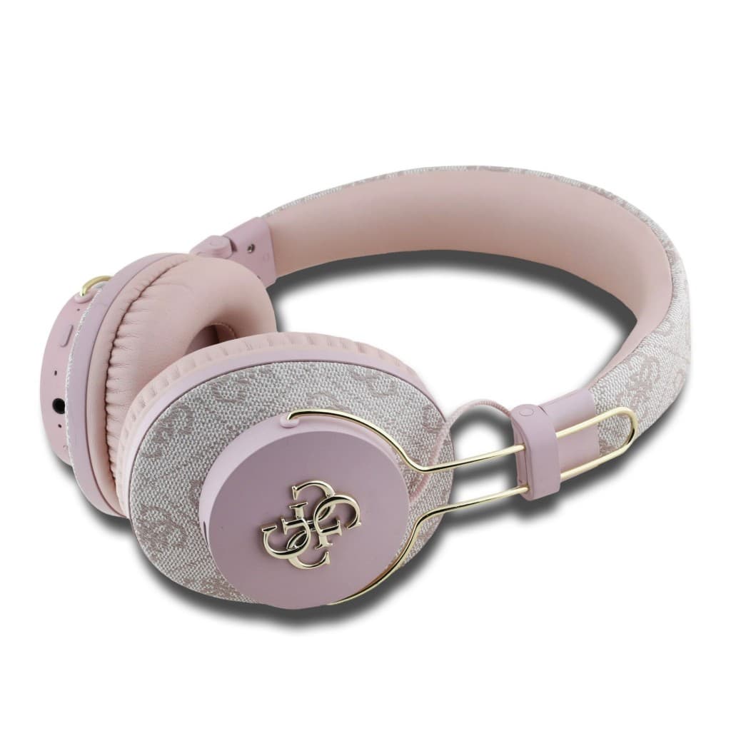 Bezdrátová sluchátka Guess PU 4G Metal Logo ENC Pink - náhled 2