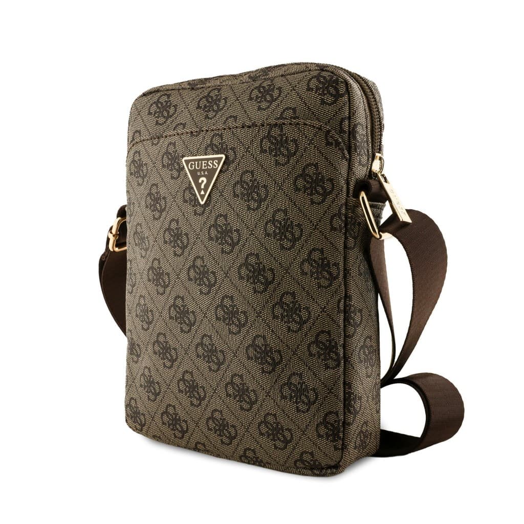 Kabelka Guess PU 4G Triangle Logo 8" Brown - náhled 2