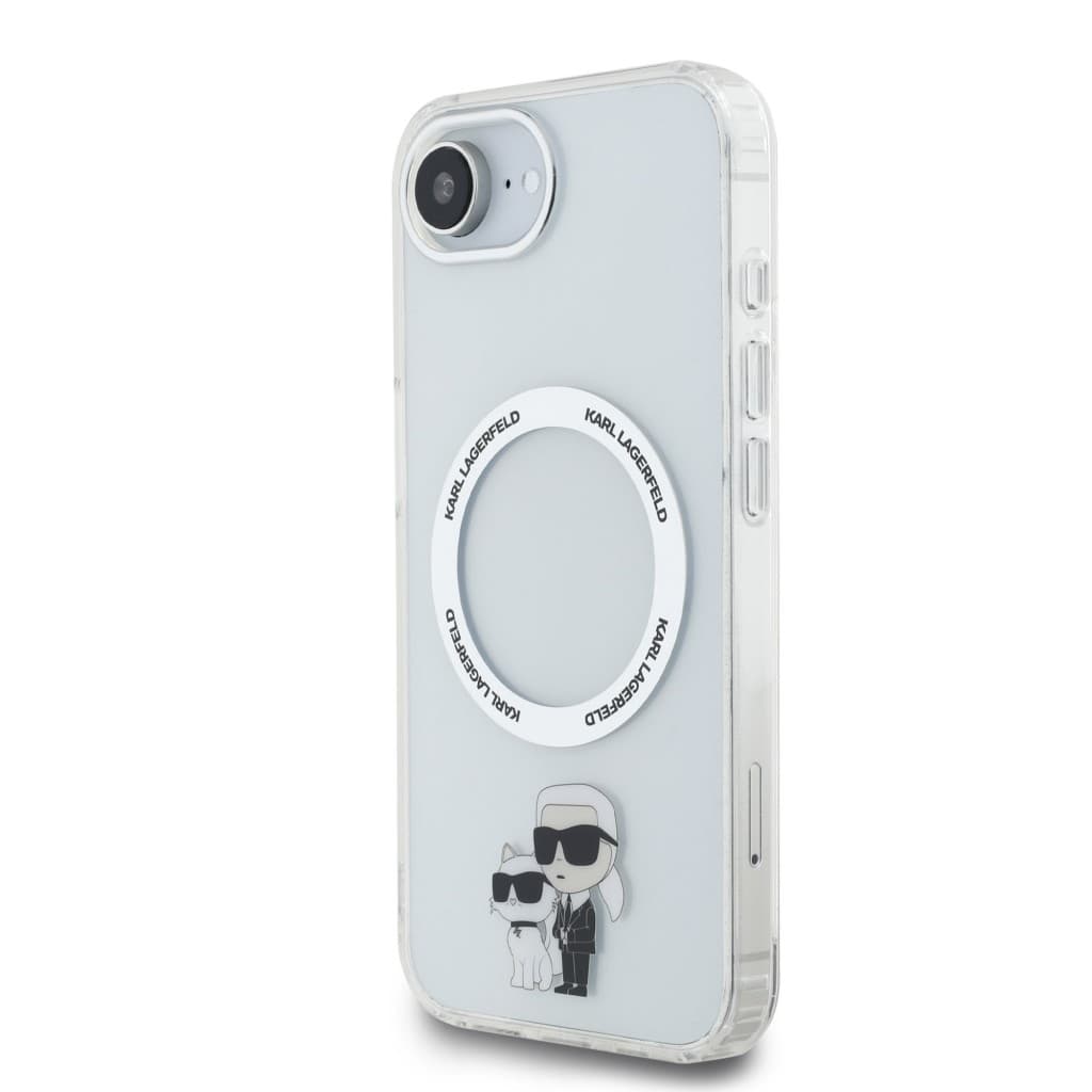 Zadní kryt Karl Lagerfeld IML Karl and Choupette MagSafe pro iPhone 16e Transparent - náhled 2