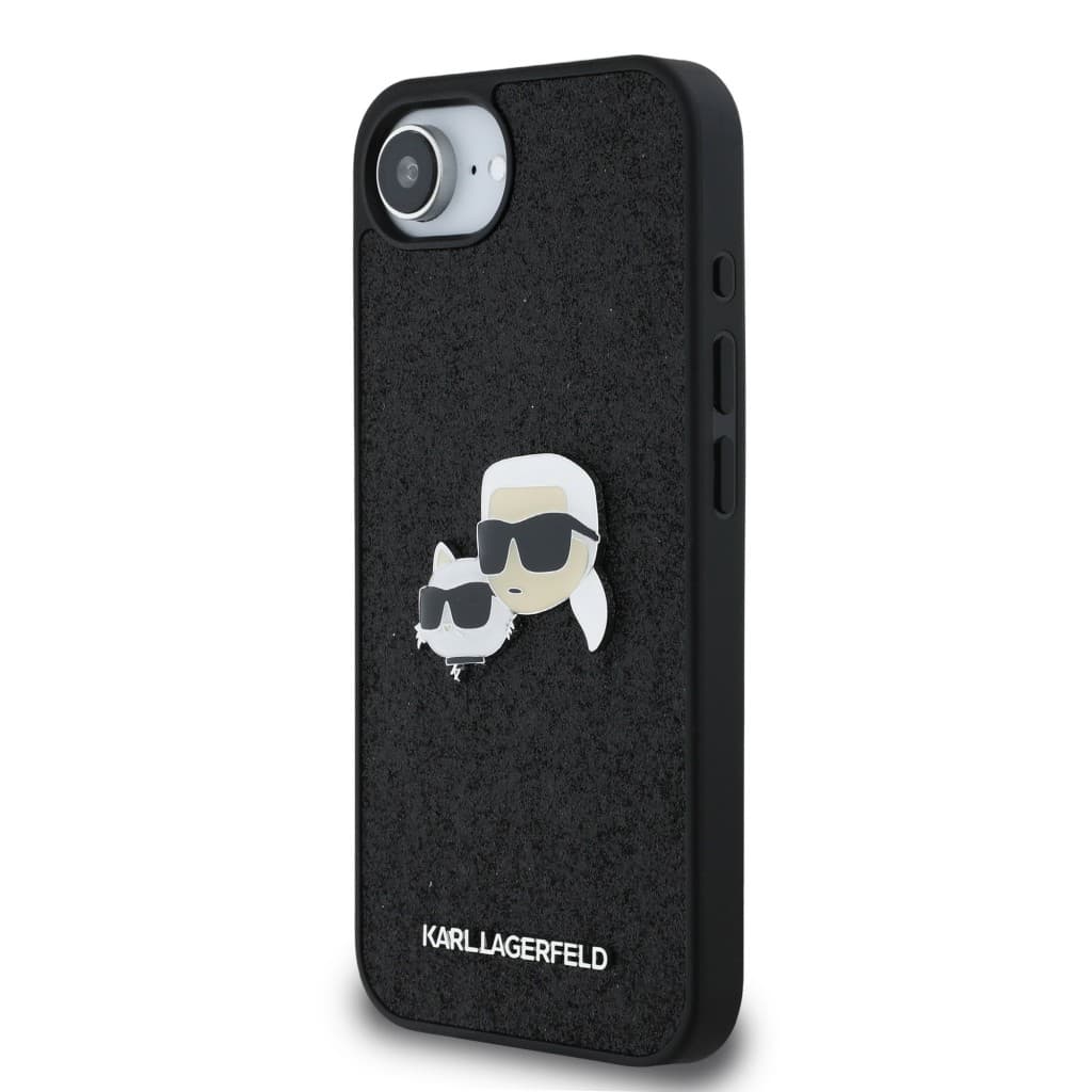 Zadní kryt Karl Lagerfeld Fixed Glitter Metal K&amp;CH pro iPhone 16e Black - náhled 2
