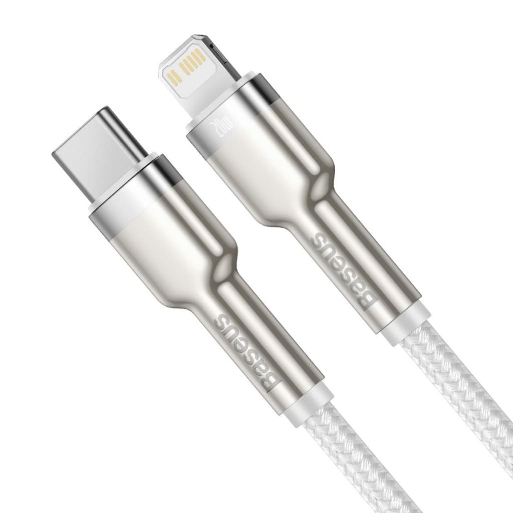 Datový kabel Baseus Cafule Metal Series USB-C - Lightning 20W 2m White - náhled 2