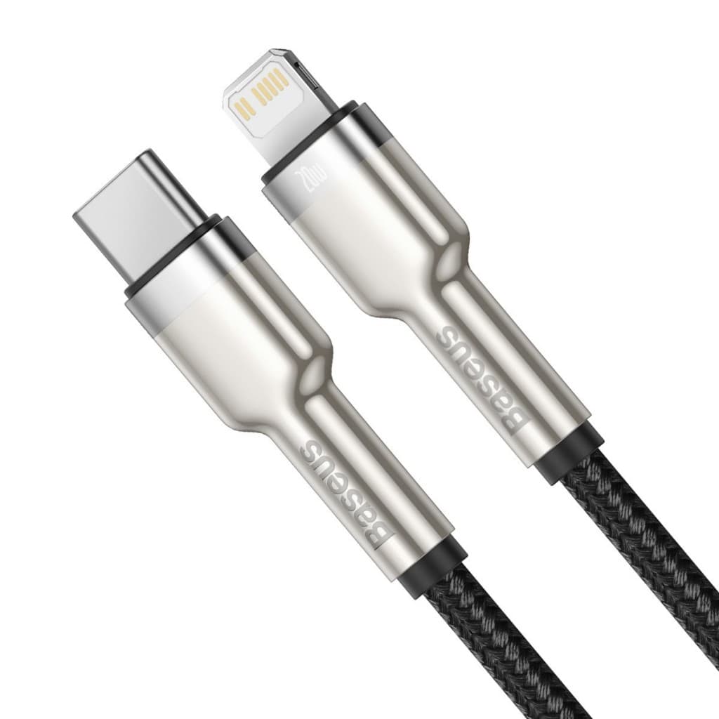 Datový kabel Baseus Cafule Metal Series USB-C - Lightning 20W 2m Black - náhled 2