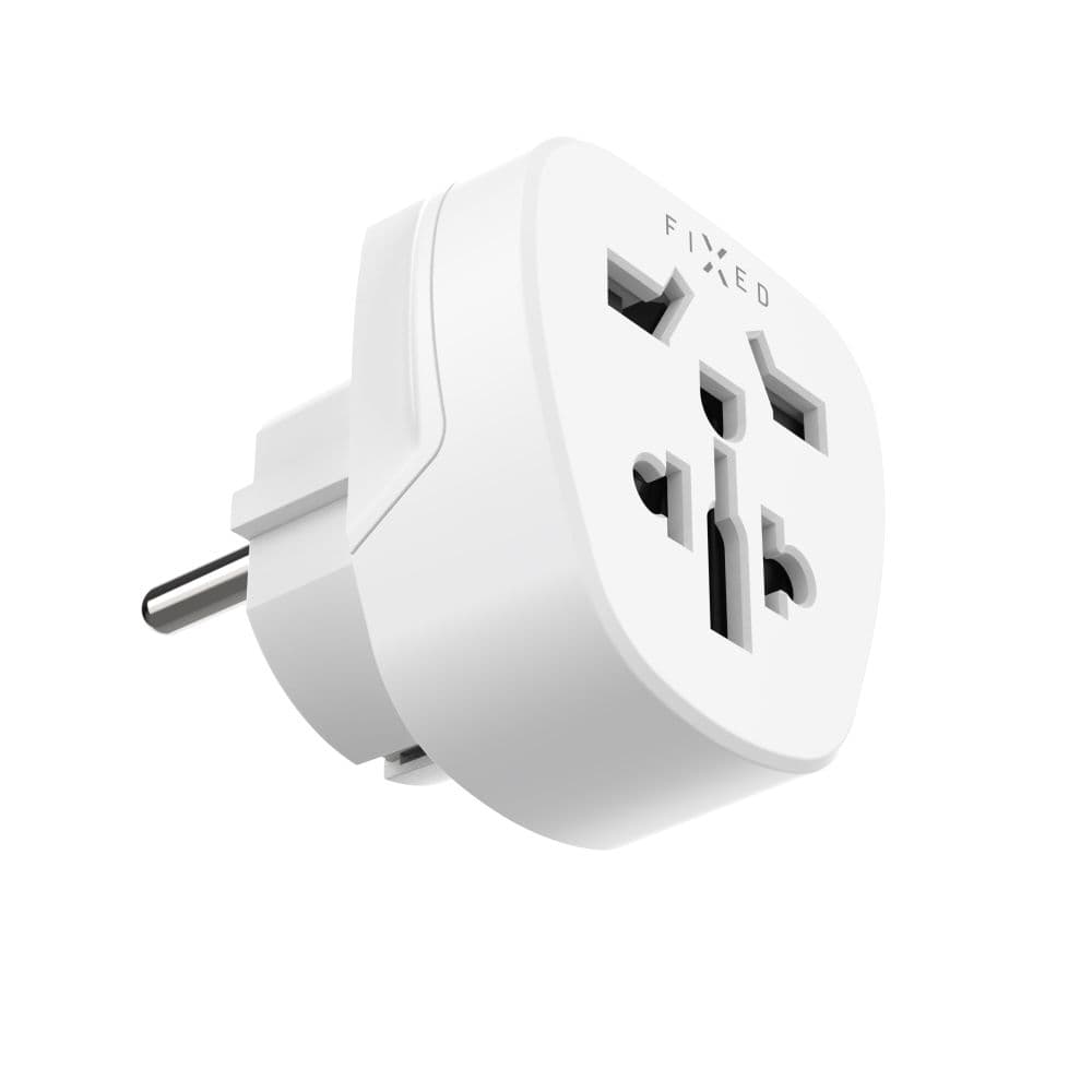 Adaptér FIXED EU Adapter 2 pro zapojení UK, US, AUS nabíječek do EU zásuvek, bílý - náhled 2