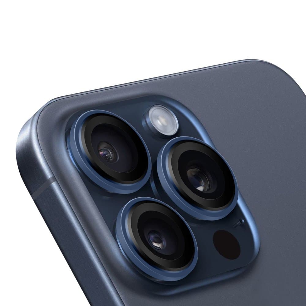 Ochrana čoček OBAL:ME pro Apple iPhone 15 Pro-15 Pro Max Blue Titanium - náhled 2