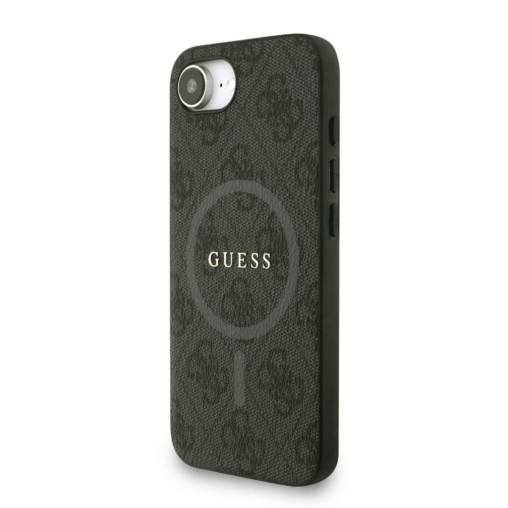 Zadní kryt Guess PU Leather 4G Colored Ring Strap MagSafe pro iPhone 16e Black - náhled 2