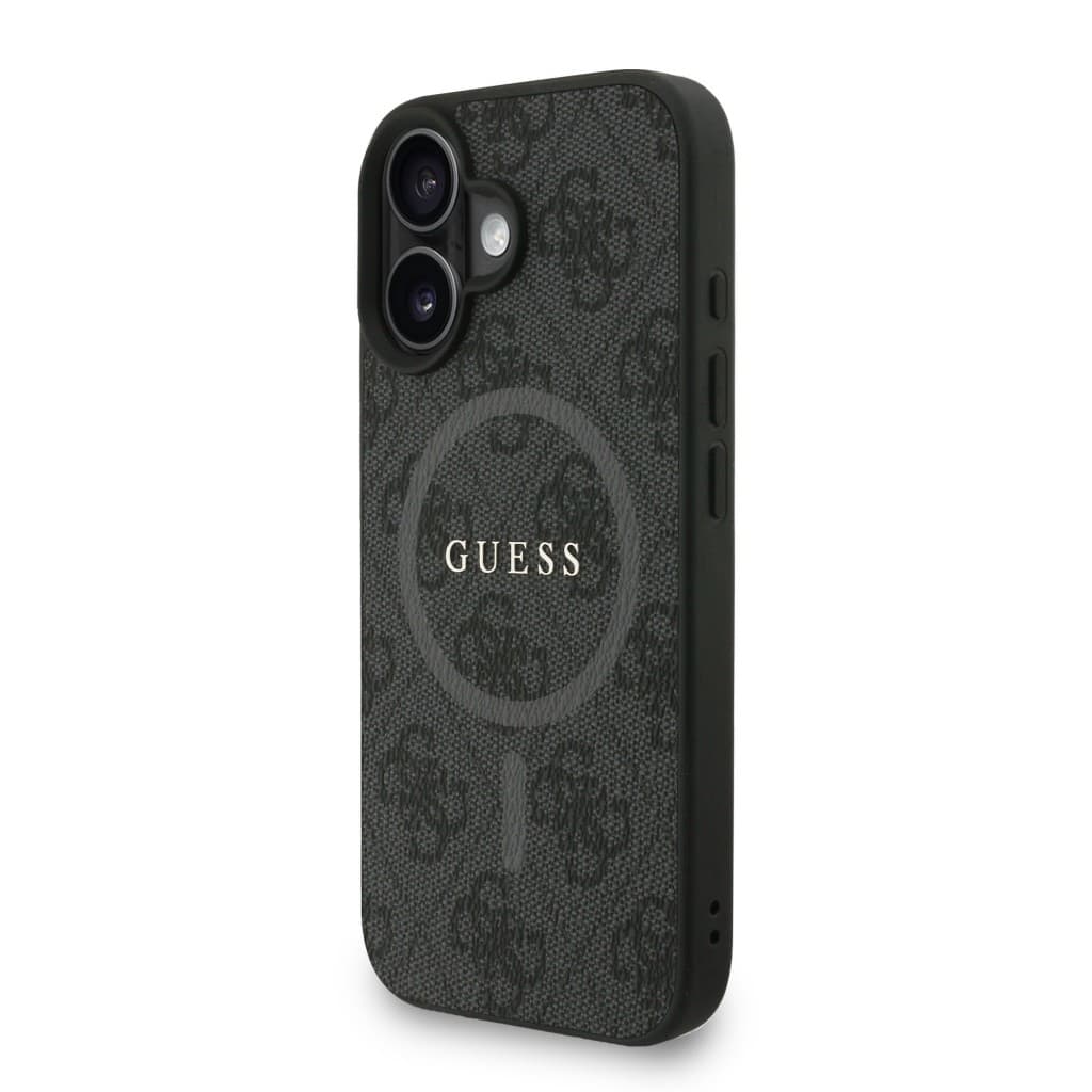 Zadní kryt Guess PU Leather 4G Colored Ring Strap MagSafe pro iPhone 16 Black - náhled 2
