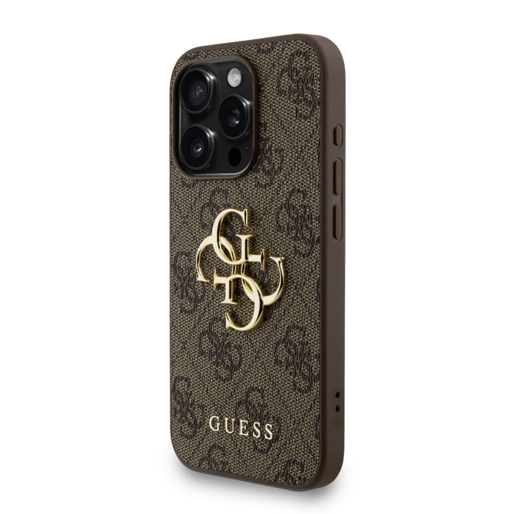 Zadní kryt Guess PU 4G Metal Logo Strap pro iPhone 15 Pro Max Brown - náhled 2