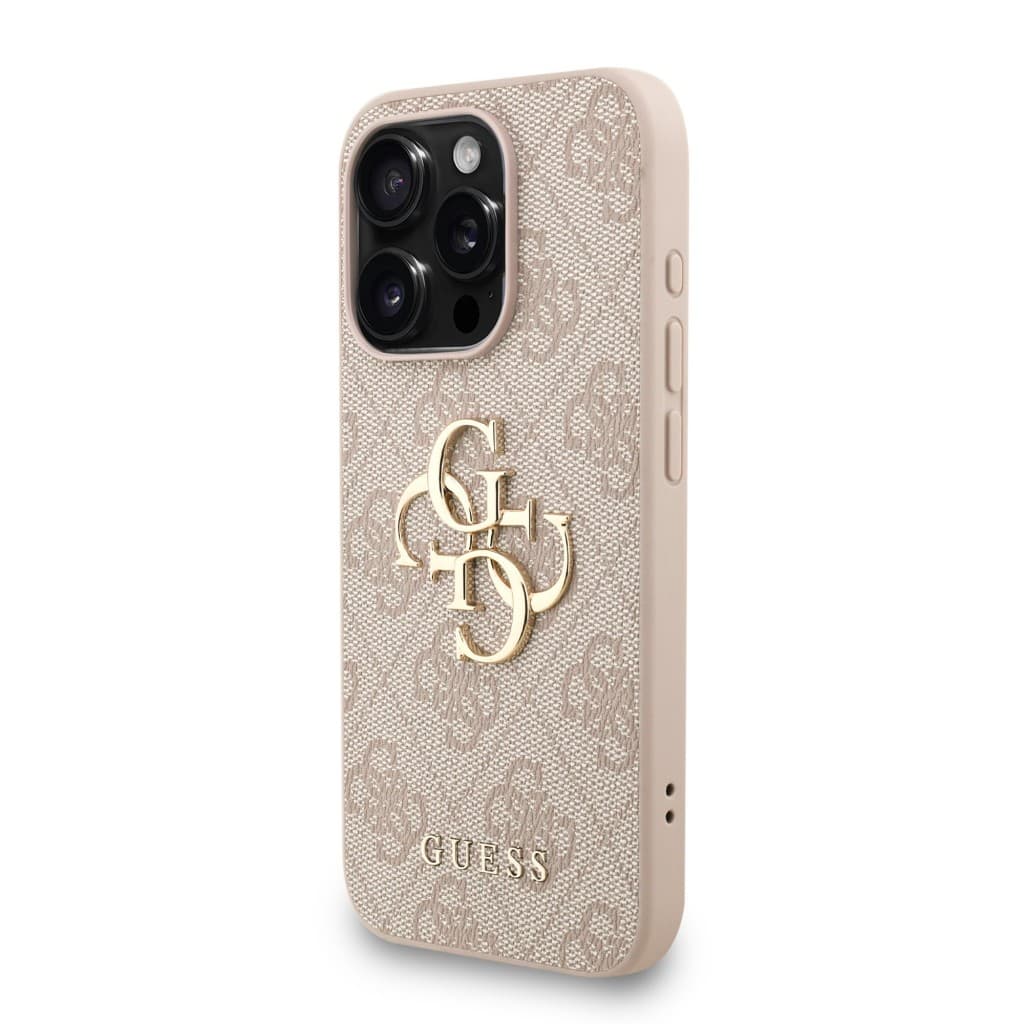 Zadní kryt Guess PU 4G Metal Logo Strap pro iPhone 15 Pro Max Pink - náhled 2