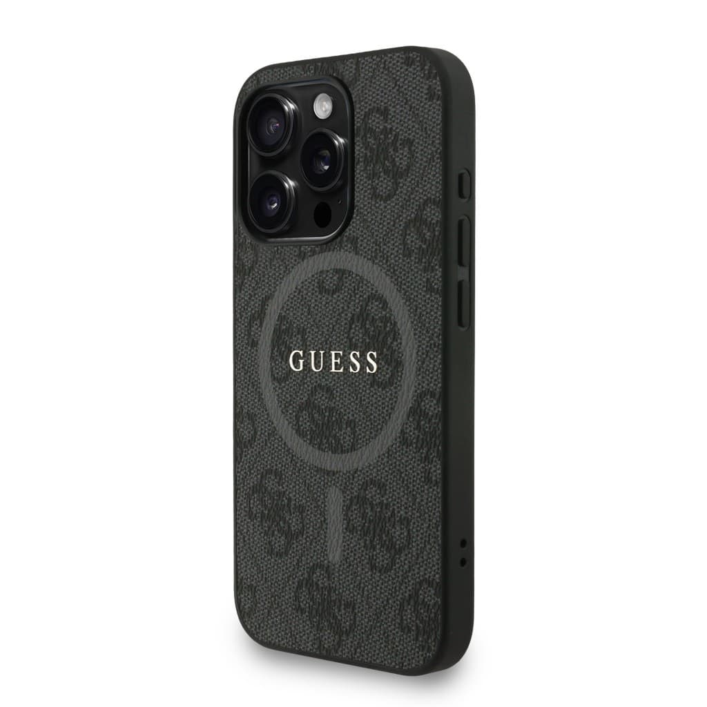 Zadní kryt Guess PU Leather 4G Colored Ring Strap MagSafe pro iPhone 15 Pro Black - náhled 2