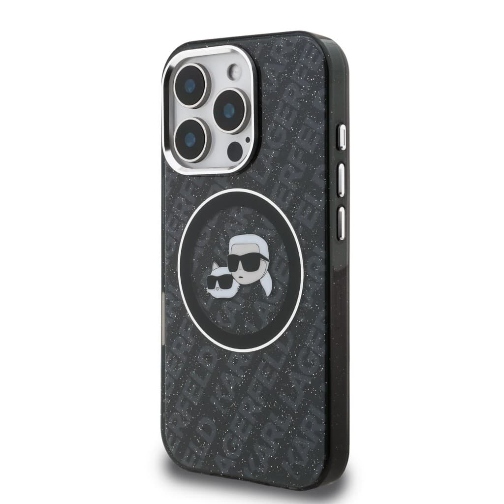 Zadní kryt Karl Lagerfeld IML K&amp;CH Heads Repeated Logo MagSafe pro iPhone 16 Pro Max Black - náhled 2