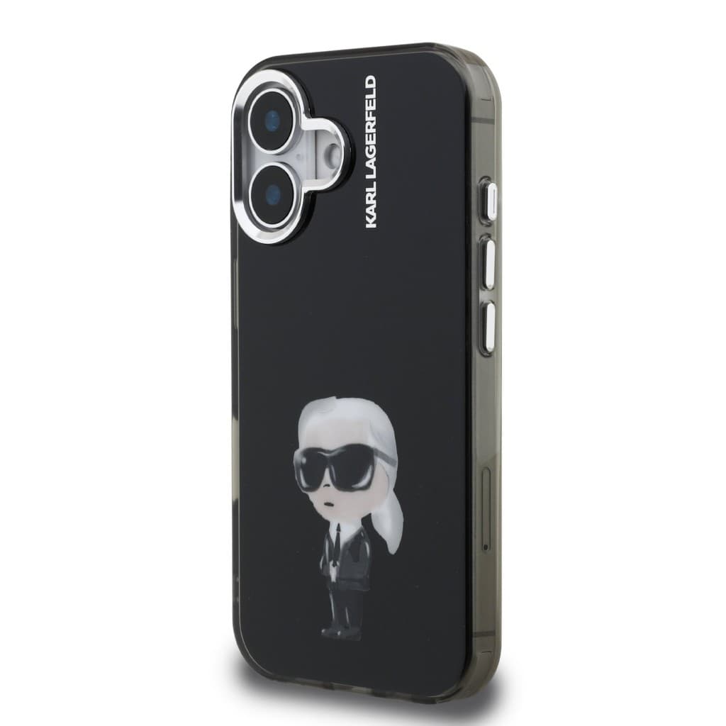 Zadní kryt Karl Lagerfeld IML Aquarelle Karl pro iPhone 16 Black - náhled 2