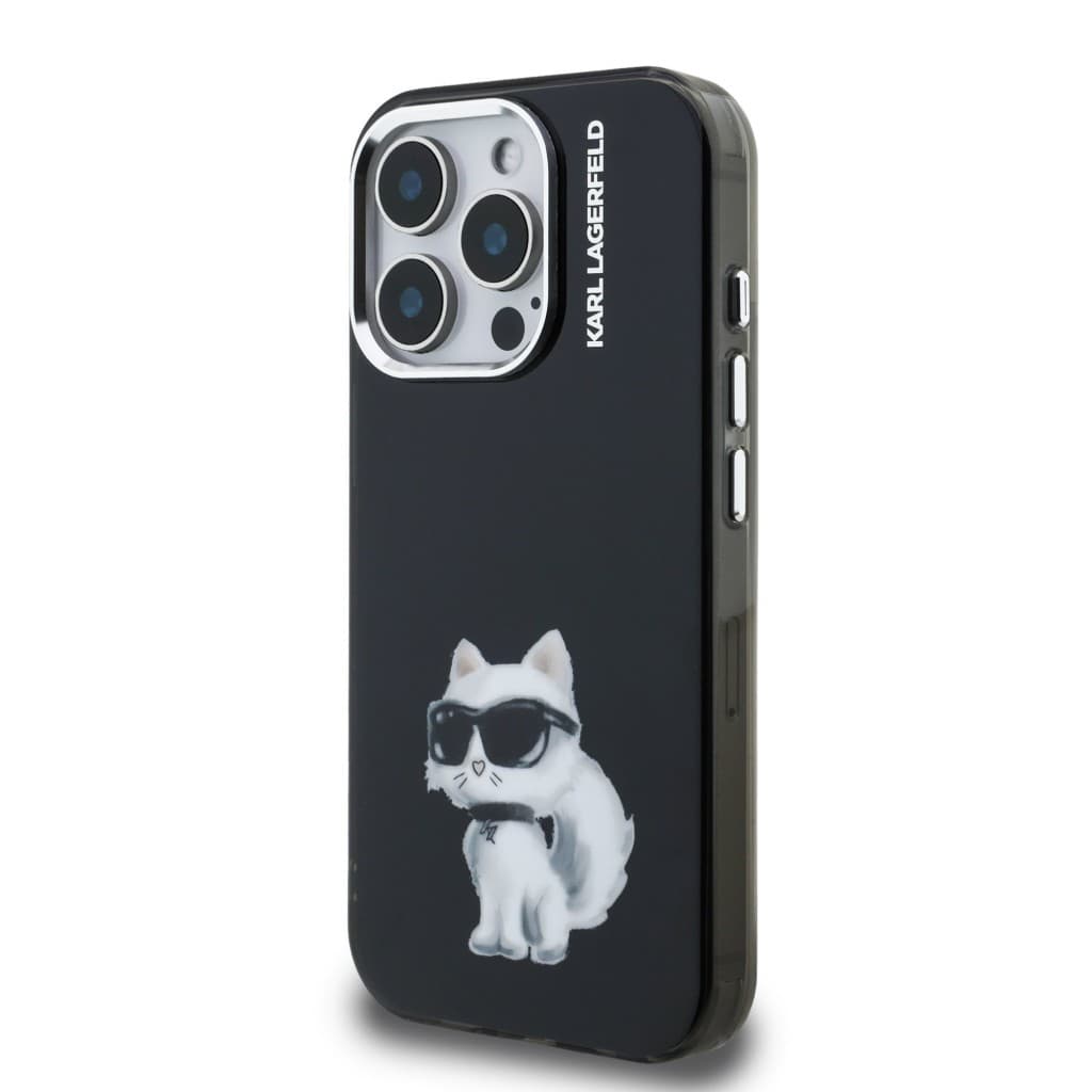 Zadní kryt Karl Lagerfeld IML Aquarelle Choupette pro iPhone 15 Pro Max Black - náhled 2