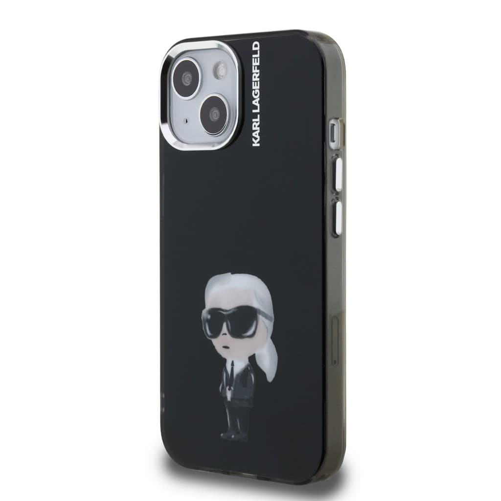 Zadní kryt Karl Lagerfeld IML Aquarelle Karl pro iPhone 15 Black - náhled 2
