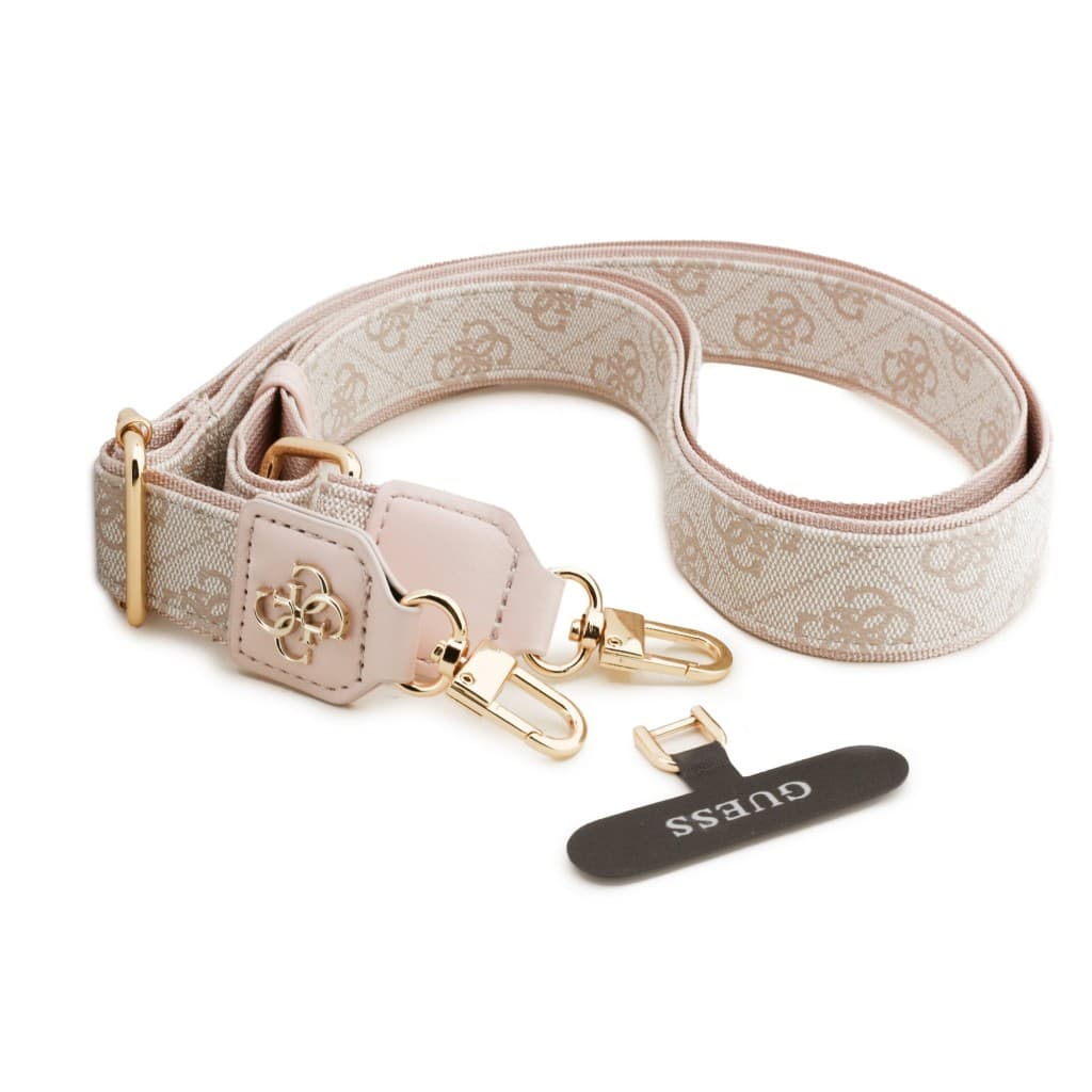 Popruh Guess Crossbody PU 4G Metal Logo Pink - náhled 2