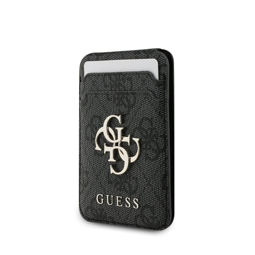 Pouzdro na karty se stojanem Guess 4G Metal Logo MagSafe Cardslot Black - náhled 2
