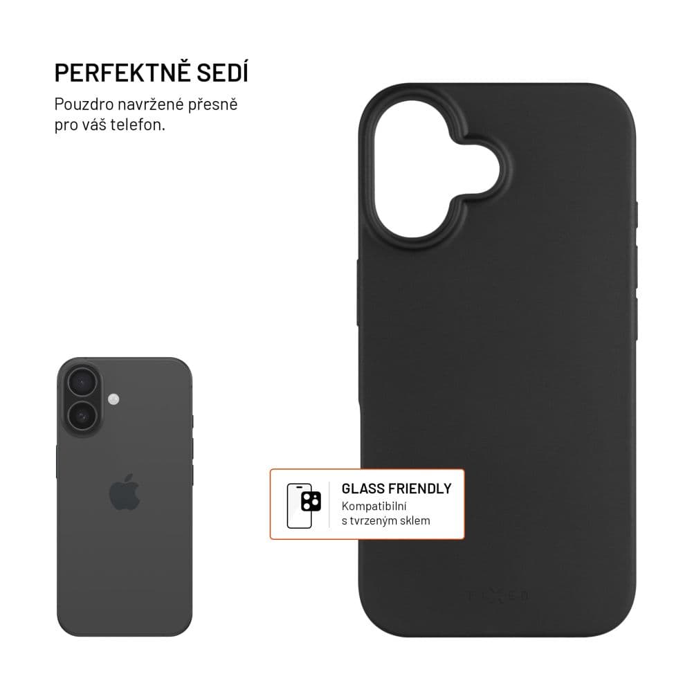 TPU gelový kryt FIXED ReStory pro Apple iPhone 16, černý - náhled 2