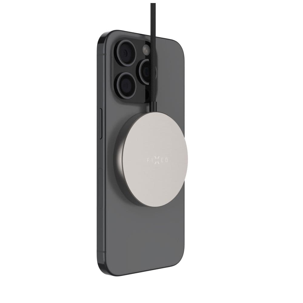 Bezdrátová nabíječka FIXED MagPad Slim s Qi2, podporou MagSafe, 15W, titanová - náhled 2