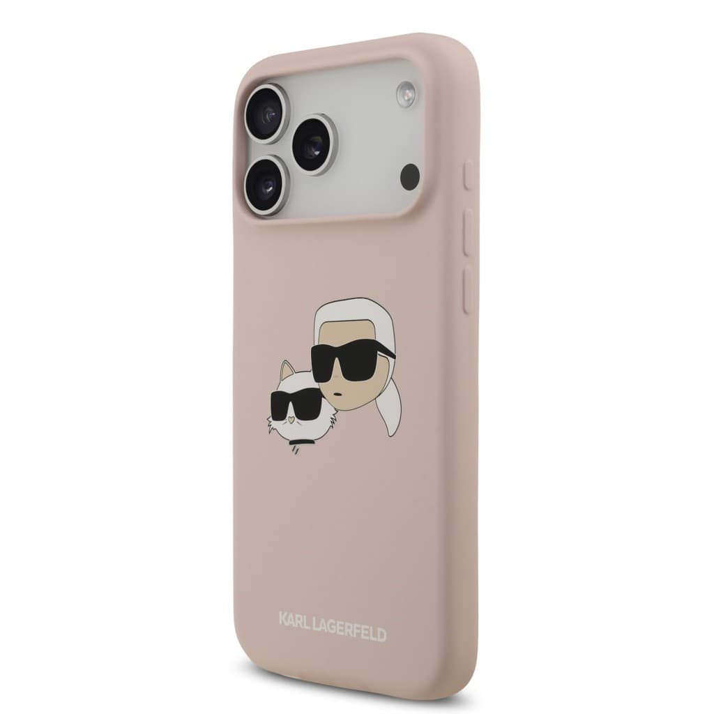 Zadní kryt Karl Lagerfeld Liquid Silicone Double Heads MagSafe pro iPhone 17 Pro Max Pink - náhled 2