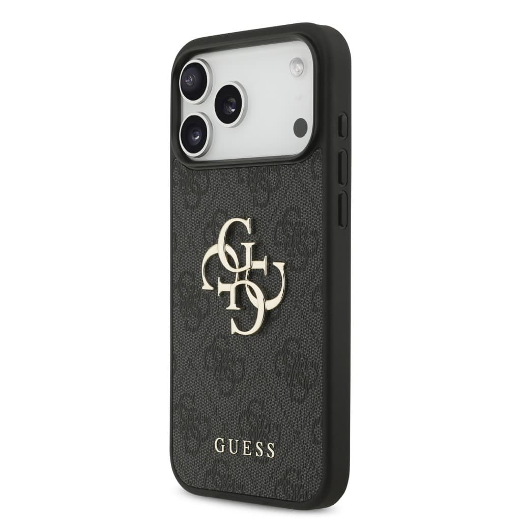 Zadní kryt Guess PU 4G Metal Logo Strap pro iPhone 17 Pro Max Black - náhled 2