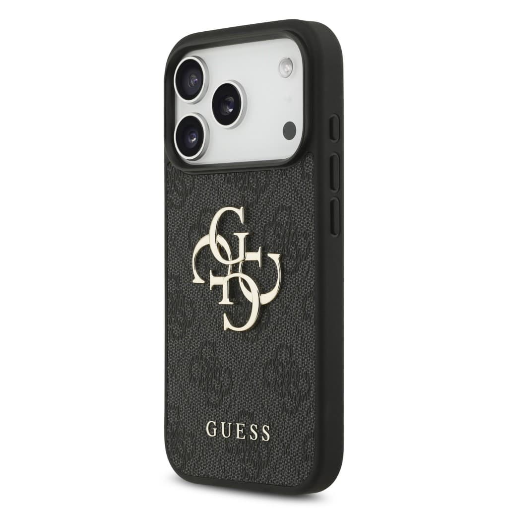 Zadní kryt Guess PU 4G Metal Logo Strap pro iPhone 17 Pro Black - náhled 2
