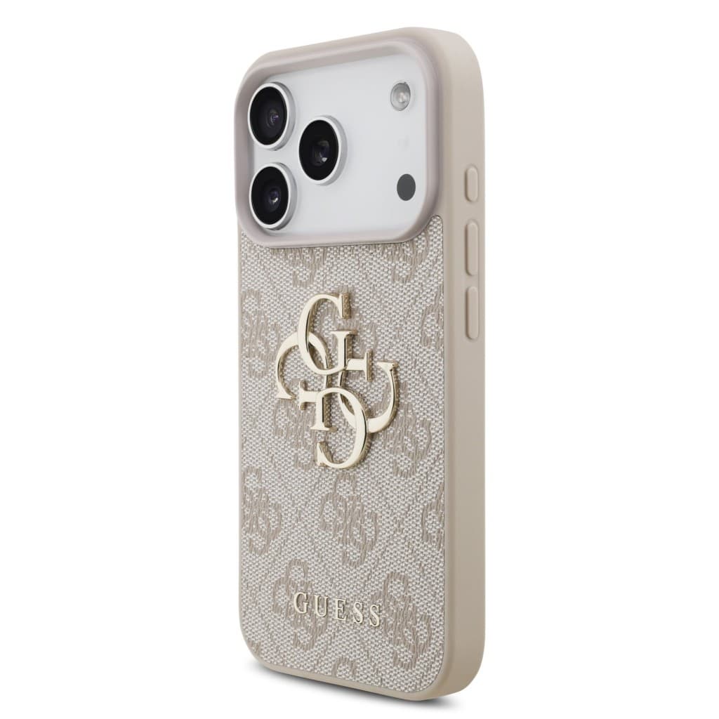 Zadní kryt Guess PU 4G Metal Logo Strap pro iPhone 17 Pro Pink - náhled 2