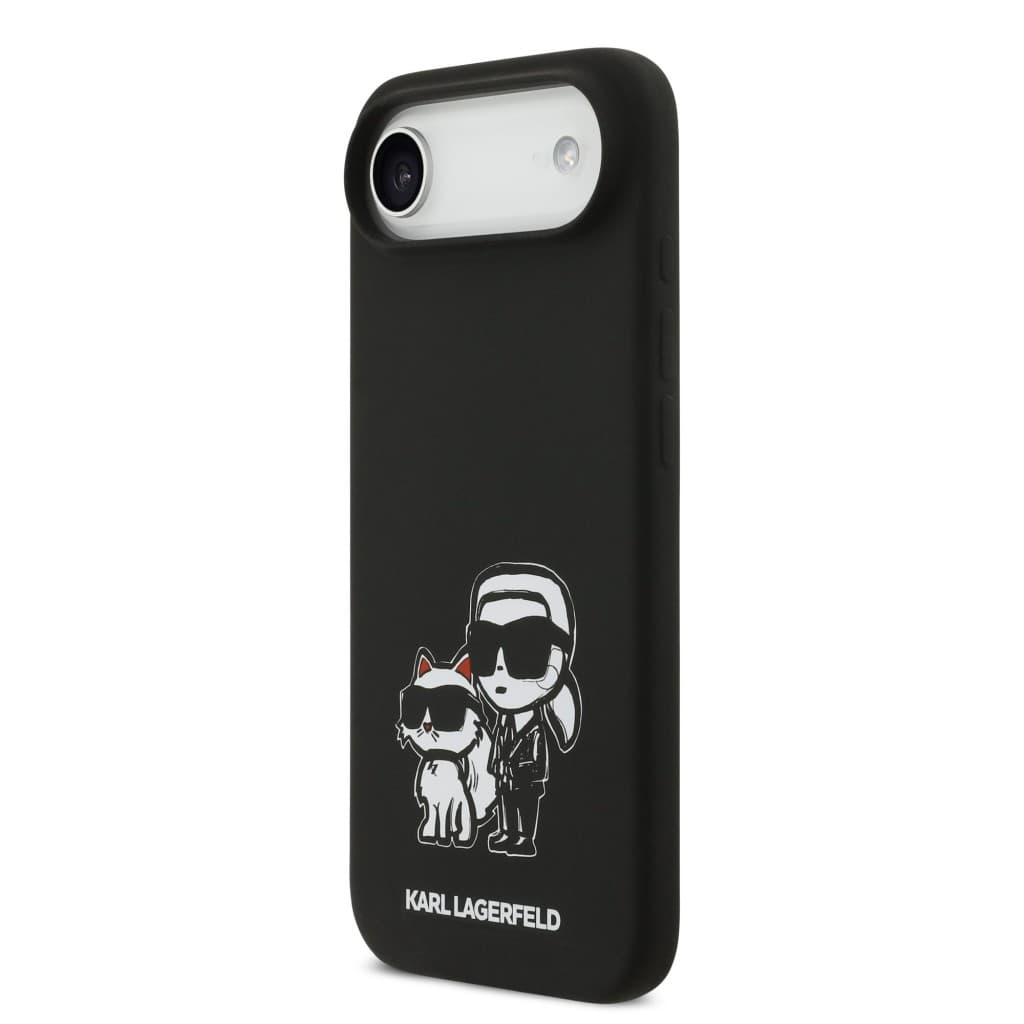 Zadní kryt Karl Lagerfeld Liquid Silicone K&amp;CH Sketch MagSafe pro iPhone 17 Air Black - náhled 2