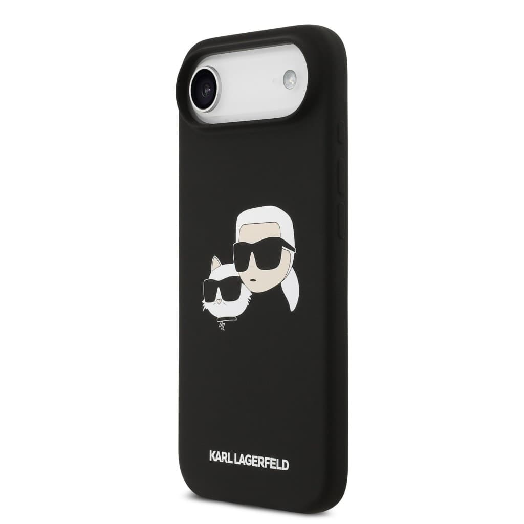 Zadní kryt Karl Lagerfeld Liquid Silicone Double Heads MagSafe pro iPhone 17 Air Black - náhled 2