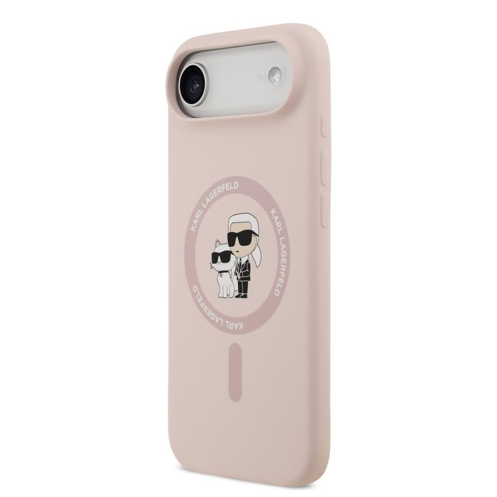 Zadní kryt Karl Lagerfeld Liquid Silicone Karl and Choupette MagSafe pro iPhone 17 Air Pink - náhled 2