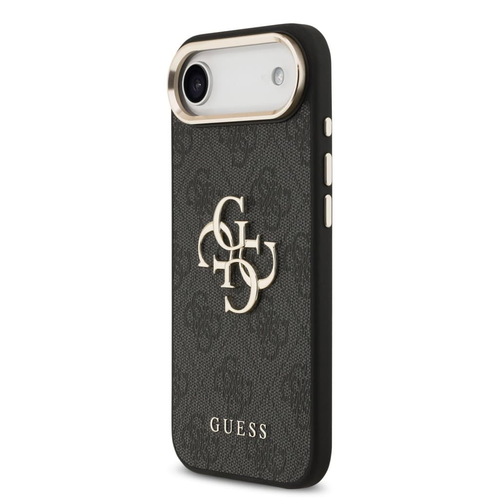 Zadní kryt Guess PU Leather 4G Metal Logo Gold Frame MagSafe pro iPhone 17 Air Black - náhled 2