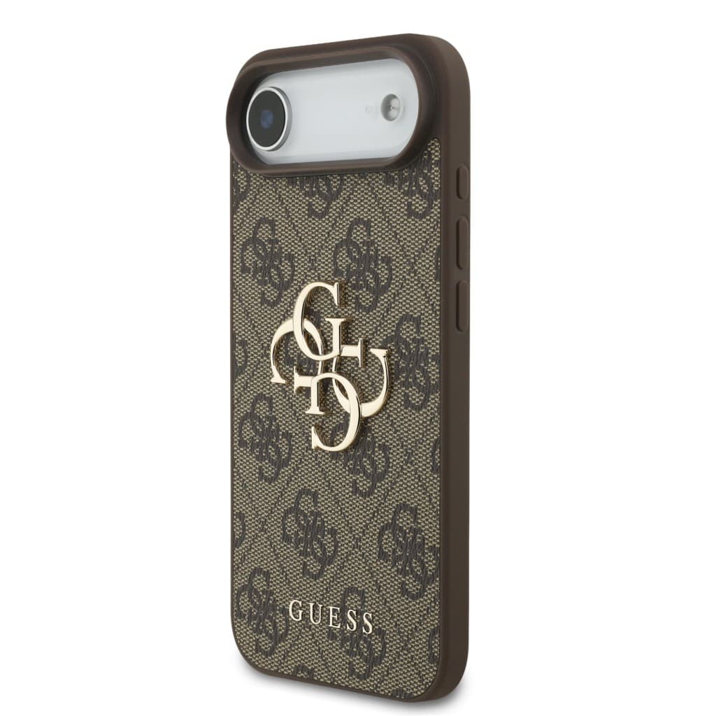 Zadní kryt Guess PU 4G Metal Logo Strap pro iPhone 17 Air Brown - náhled 2