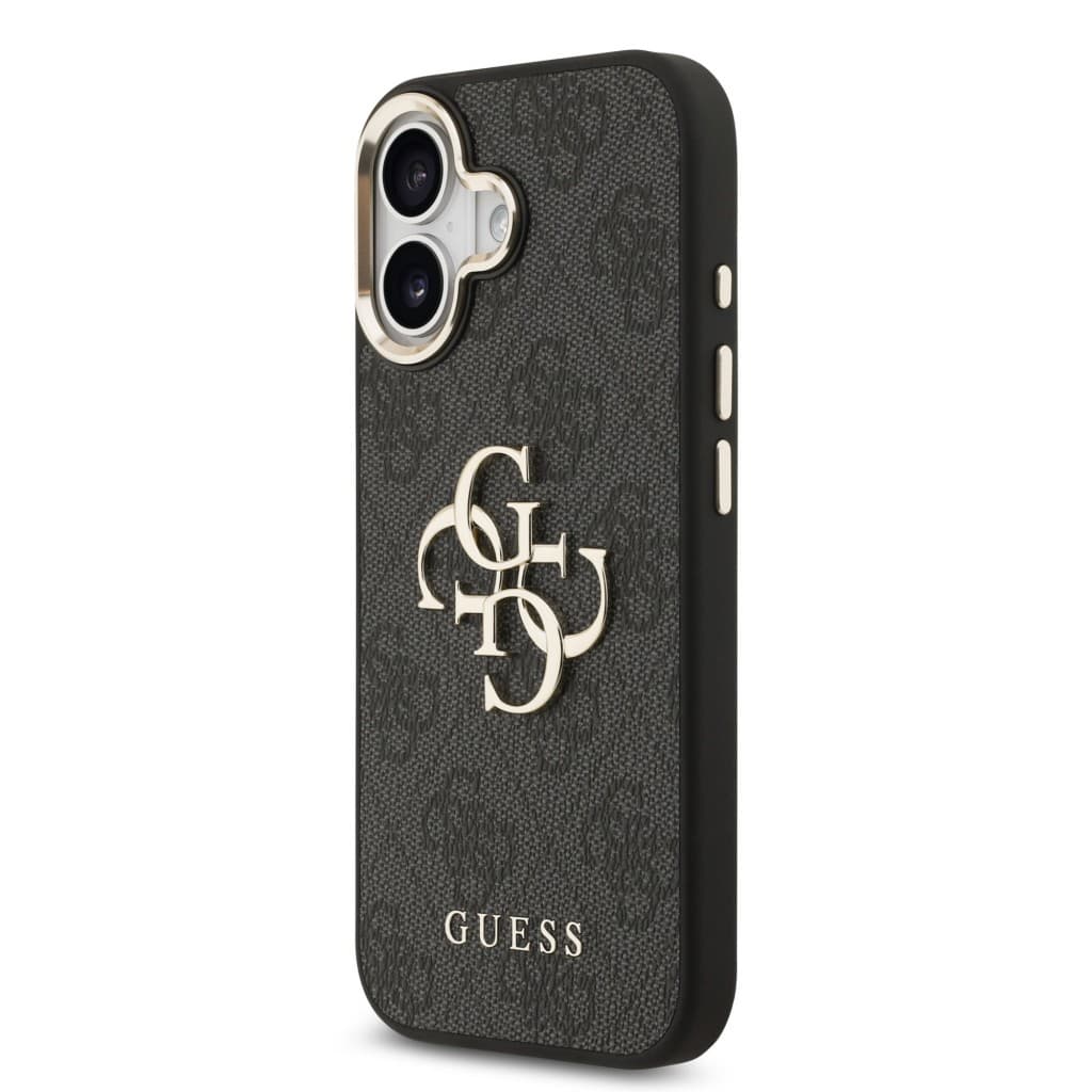 Zadní kryt Guess PU Leather 4G Metal Logo Gold Frame MagSafe pro iPhone 17 Black - náhled 2