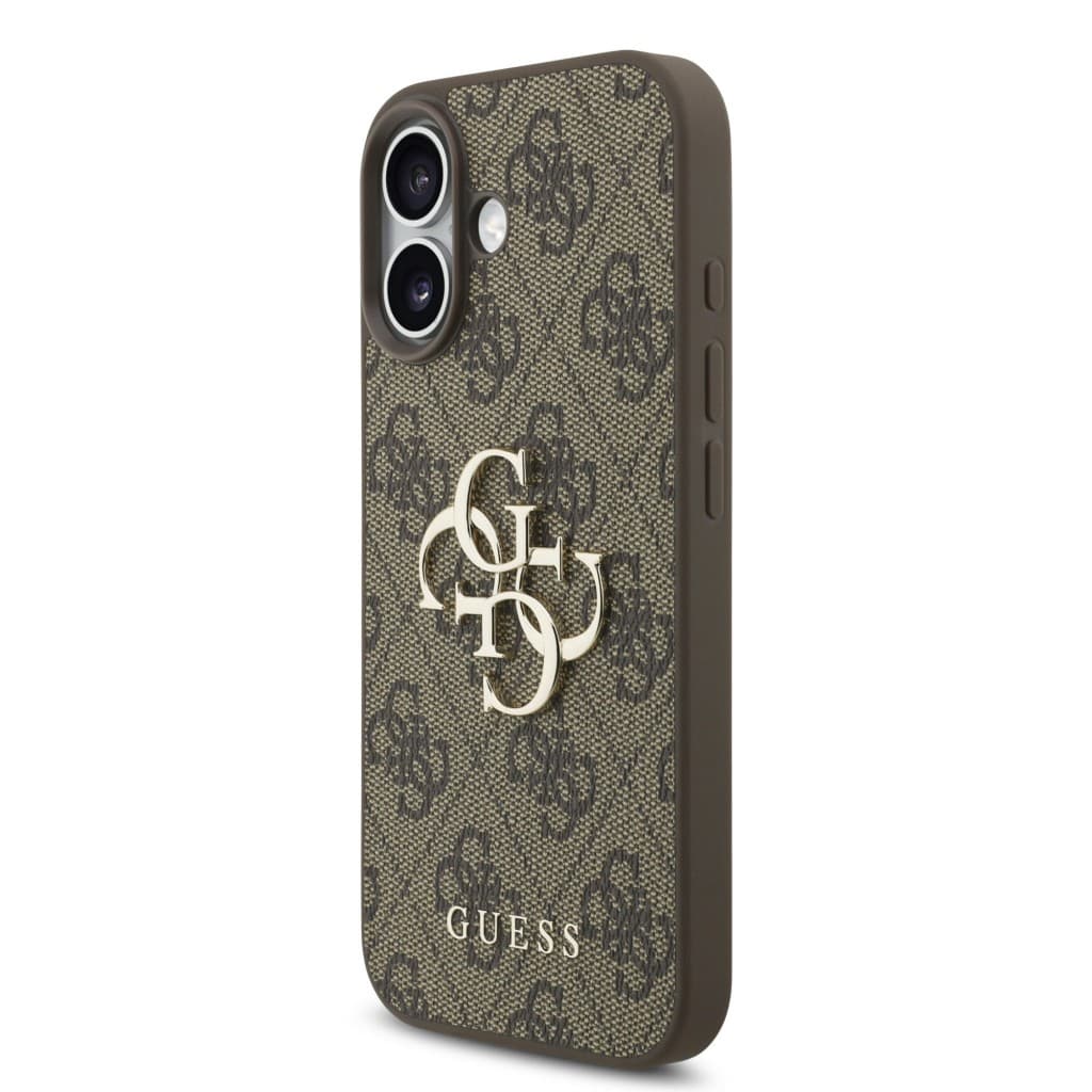 Zadní kryt Guess PU 4G Metal Logo Strap pro iPhone 17 Brown - náhled 2