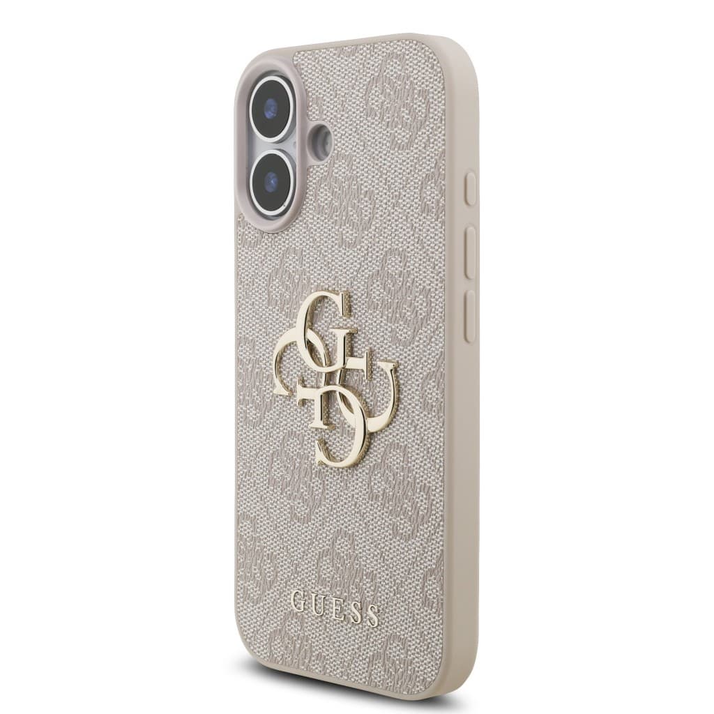 Zadní kryt Guess PU 4G Metal Logo Strap pro iPhone 17 Pink - náhled 2
