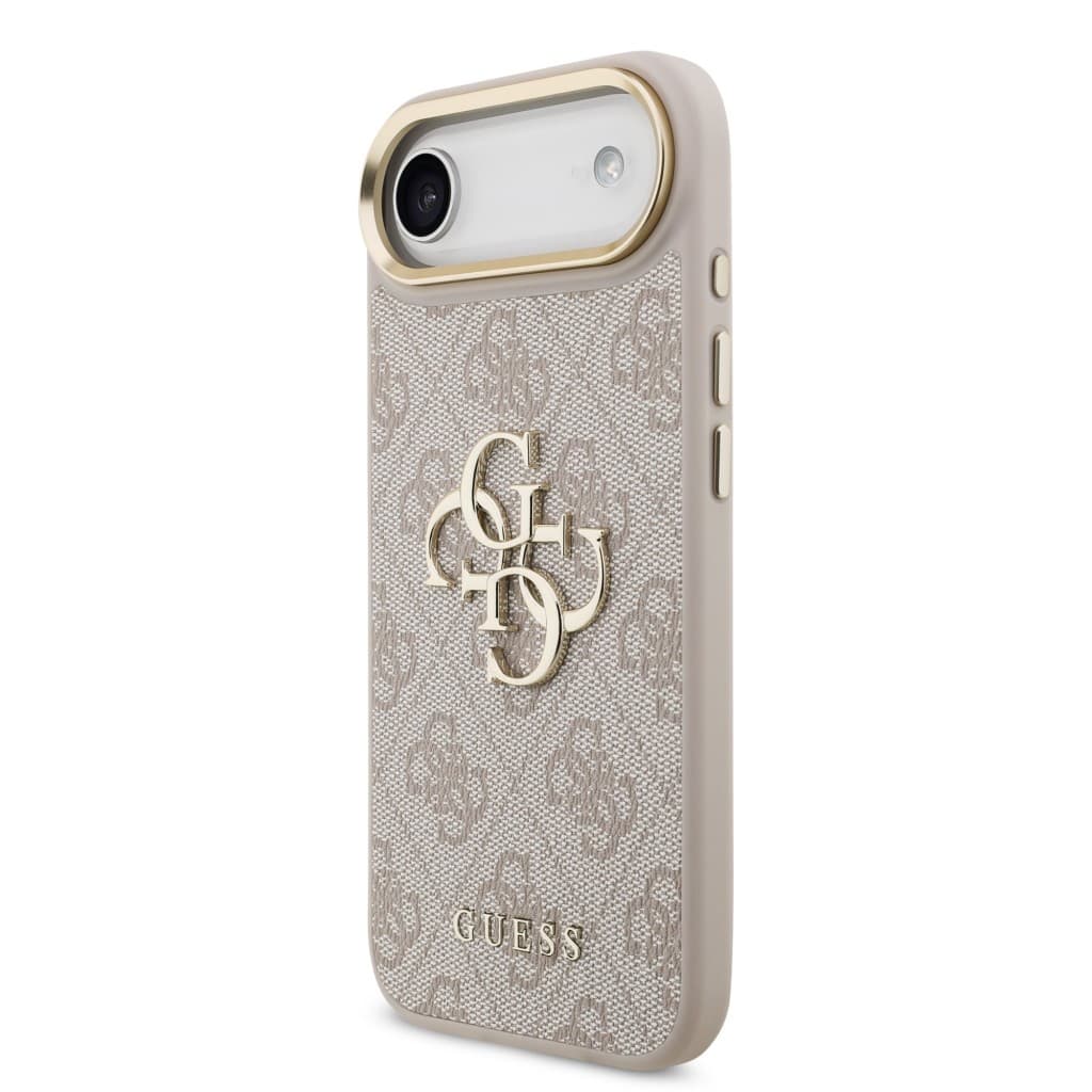 Zadní kryt Guess PU Leather 4G Metal Logo Gold Frame MagSafe pro iPhone 17 Air Pink - náhled 2