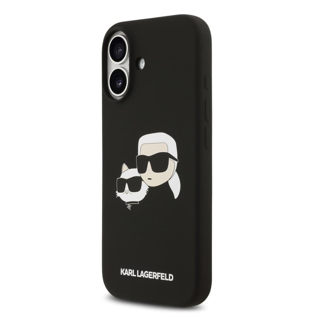 Zadní kryt Karl Lagerfeld Liquid Silicone Double Heads MagSafe pro iPhone 17 Black - náhled 2