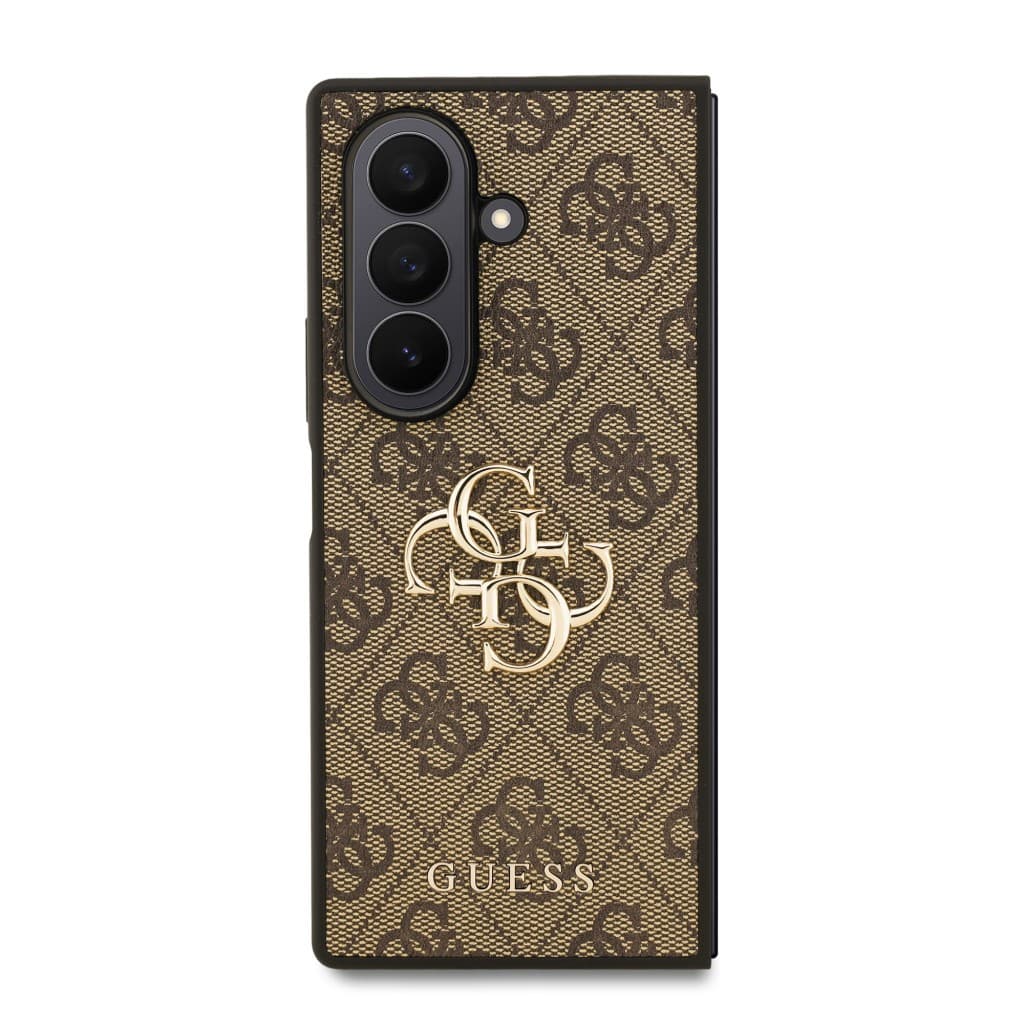 Zadní kryt Guess PU 4G Metal Logo pro Samsung Galaxy Z Fold 7 Brown - náhled 2