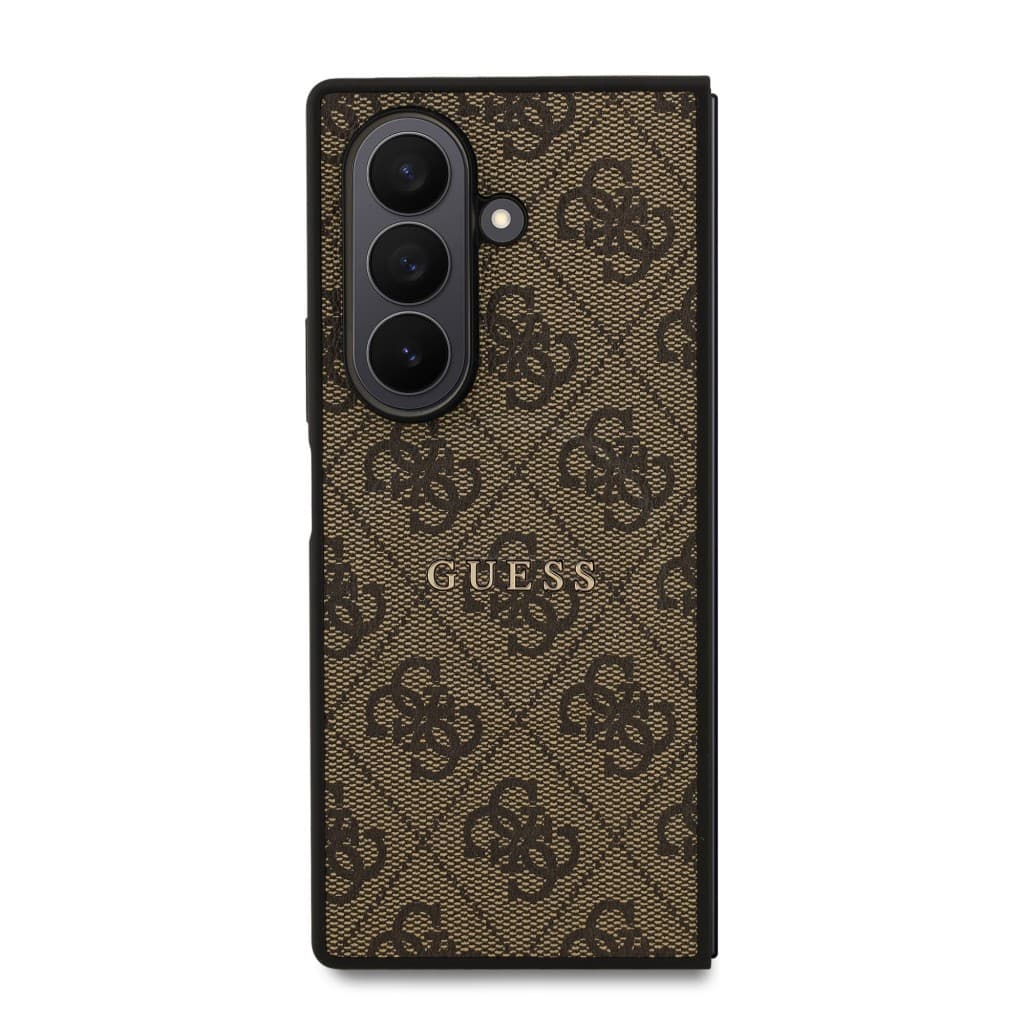 Zadní kryt Guess PU Leather 4G Colored Ring Magnetic pro Samsung Galaxy Z Fold 7 Brown - náhled 2