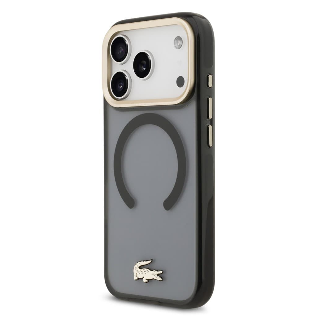Zadní kryt Lacoste PC/TPU Frosted Finish Gold Logo MagSafe pro iPhone 17 Pro Black - náhled 2