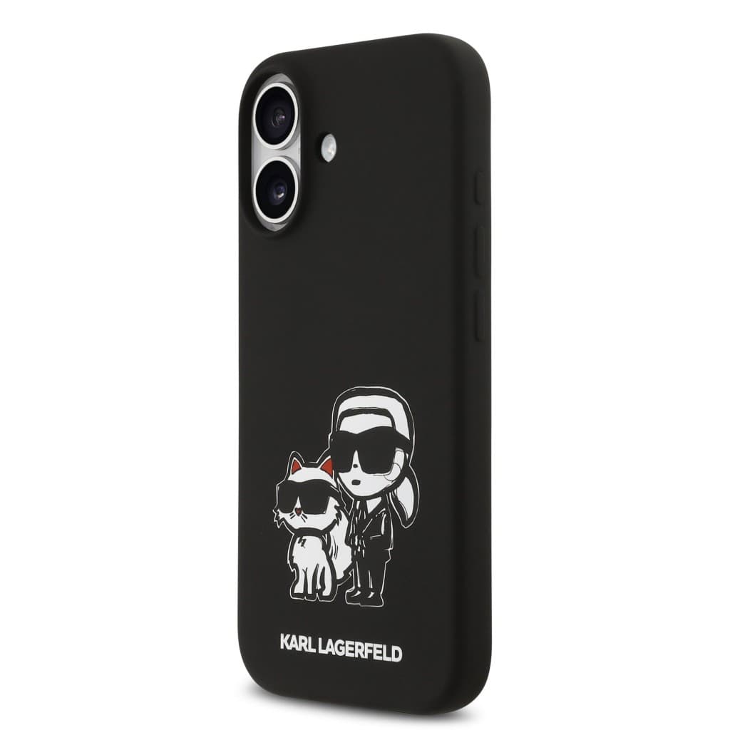 Zadní kryt Karl Lagerfeld Liquid Silicone K&amp;CH Sketch MagSafe pro iPhone 17 Black - náhled 2