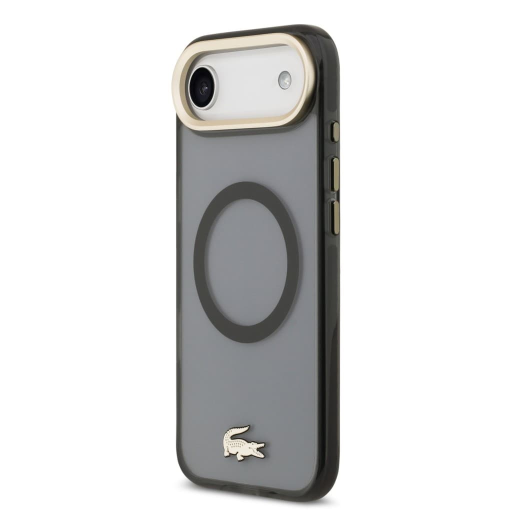 Zadní kryt Lacoste PC/TPU Frosted Finish Gold Logo MagSafe pro iPhone 17 Air Black - náhled 2