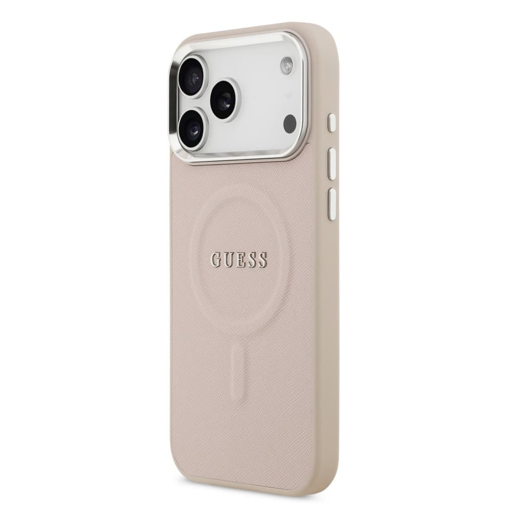 Zadní kryt Guess PU Saffiano MagSafe pro iPhone 17 Pro Max Pink - náhled 2