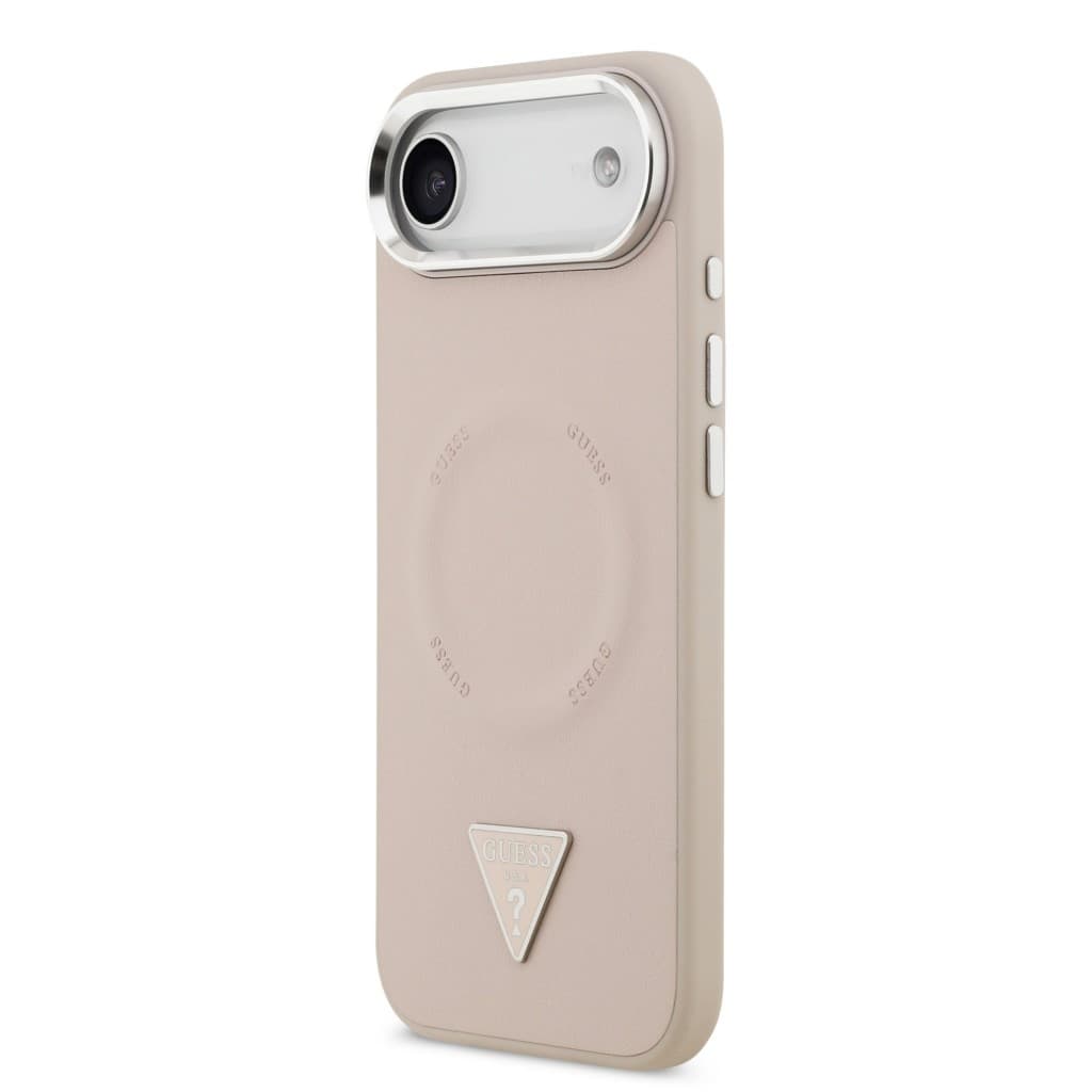 Zadní kryt Guess PU Leather Triangle Logo MagSafe pro iPhone 17 Air Pink - náhled 2