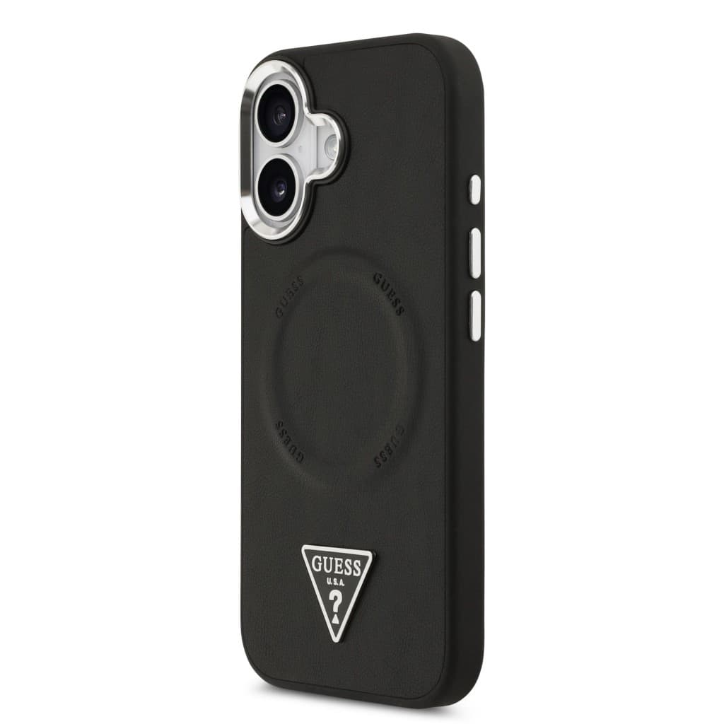 Zadní kryt Guess PU Leather Triangle Logo MagSafe pro iPhone 17 Black - náhled 2
