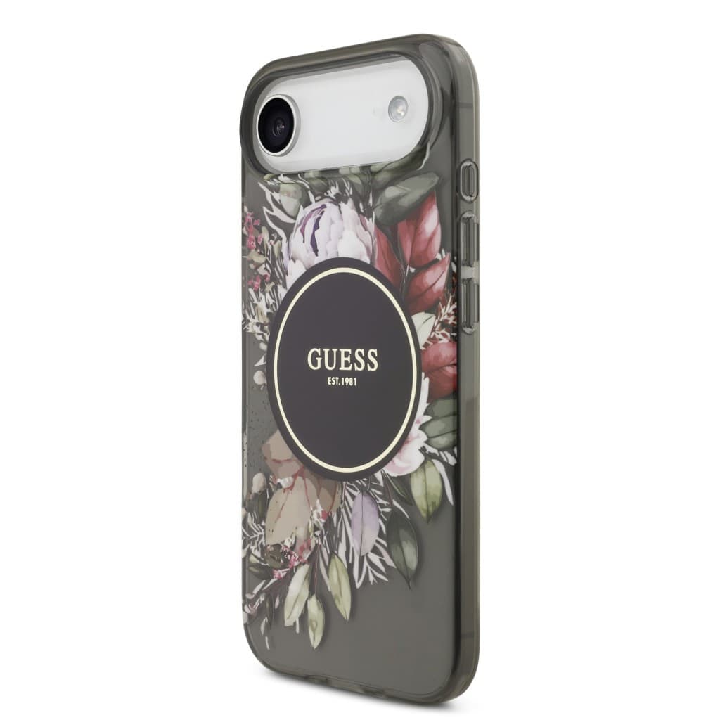 Zadní kryt Guess IML Flowers Strap MagSafe pro iPhone 17 Air Black - náhled 2