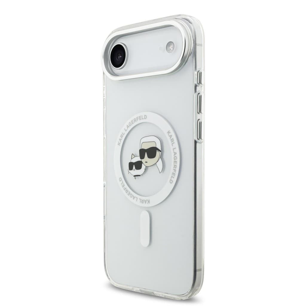 Zadní kryt Karl Lagerfeld IML K&amp;CH Heads Metal Frame MagSafe pro iPhone 17 Air Transparent - náhled 2