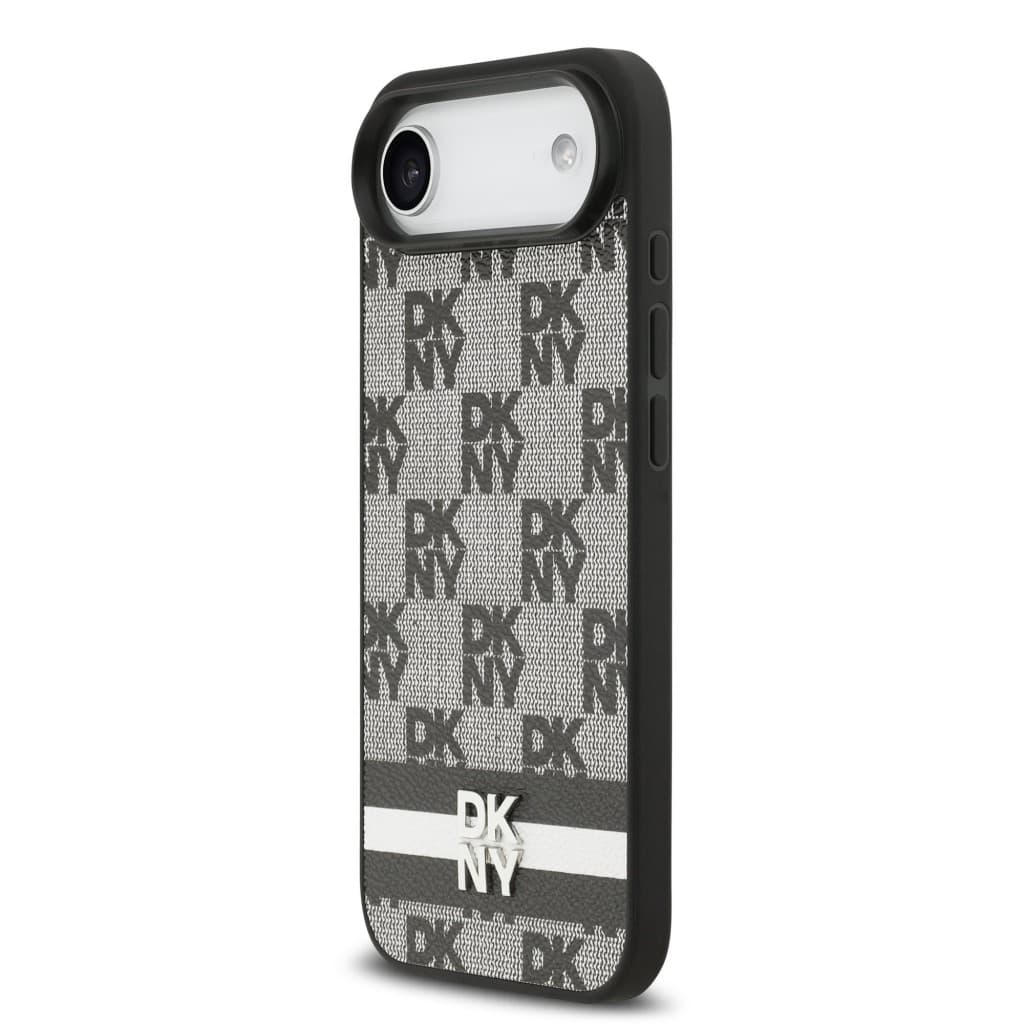 Zadní kryt DKNY PU Leather Checkered Pattern and Stripe pro iPhone 17 Air Black - náhled 2