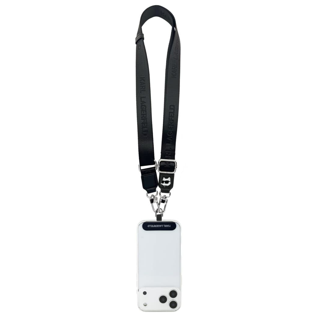 Popruh Karl Lagerfeld Universal Crossbody Choupette Patch Black - náhled 2