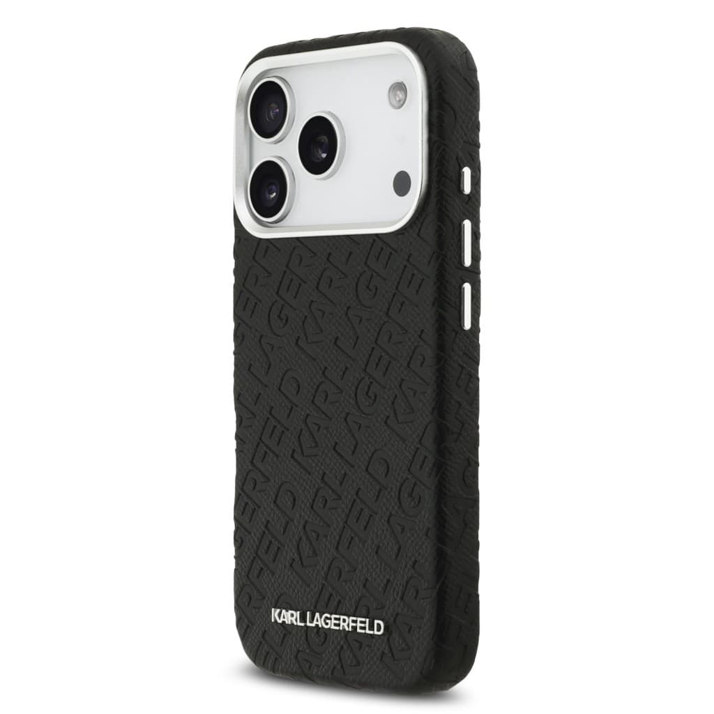 Zadní kryt Karl Lagerfeld Grained PU Repeated Logo MagSafe pro iPhone 17 Pro Black - náhled 2
