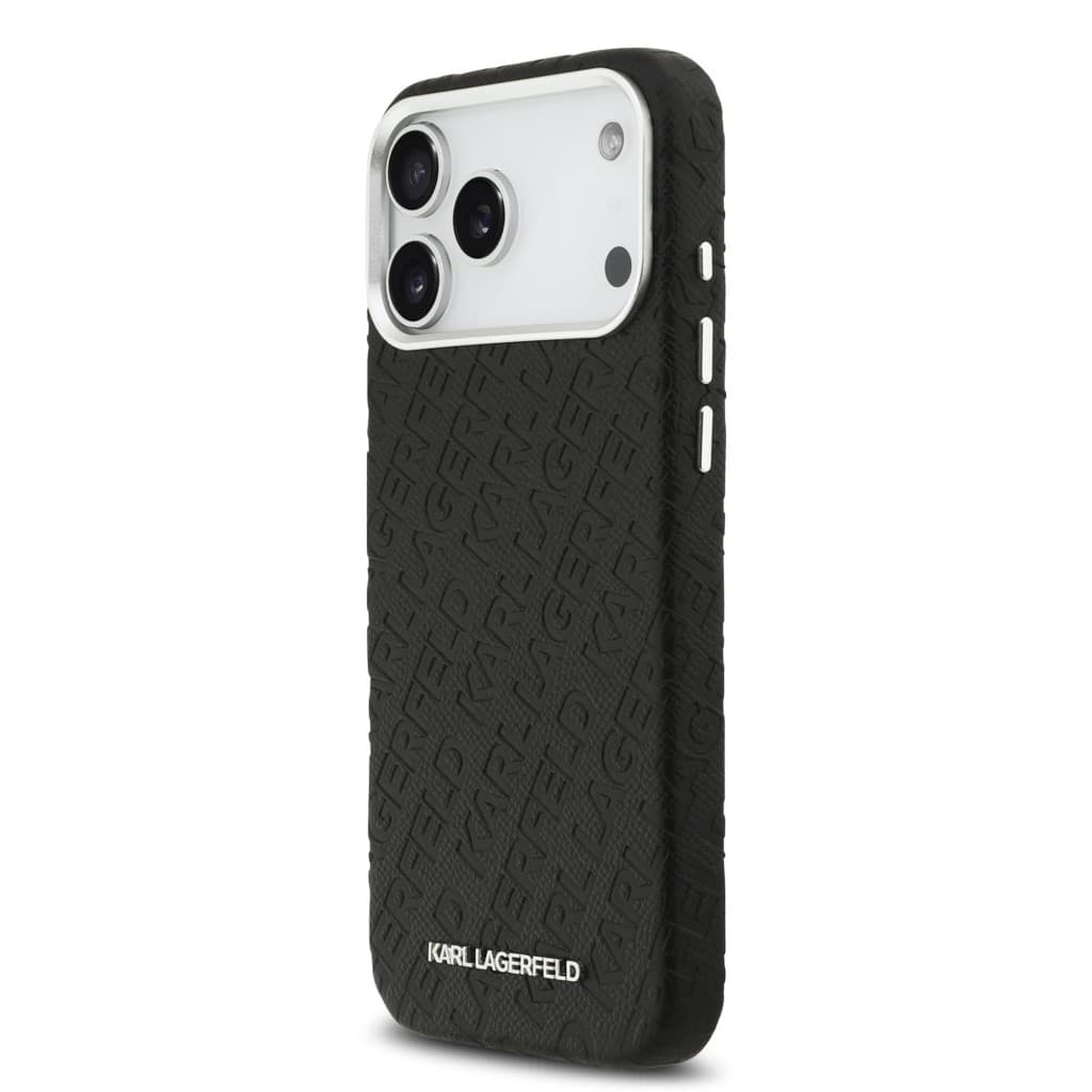 Zadní kryt Karl Lagerfeld Grained PU Repeated Logo MagSafe pro iPhone 17 Pro Max Black - náhled 2